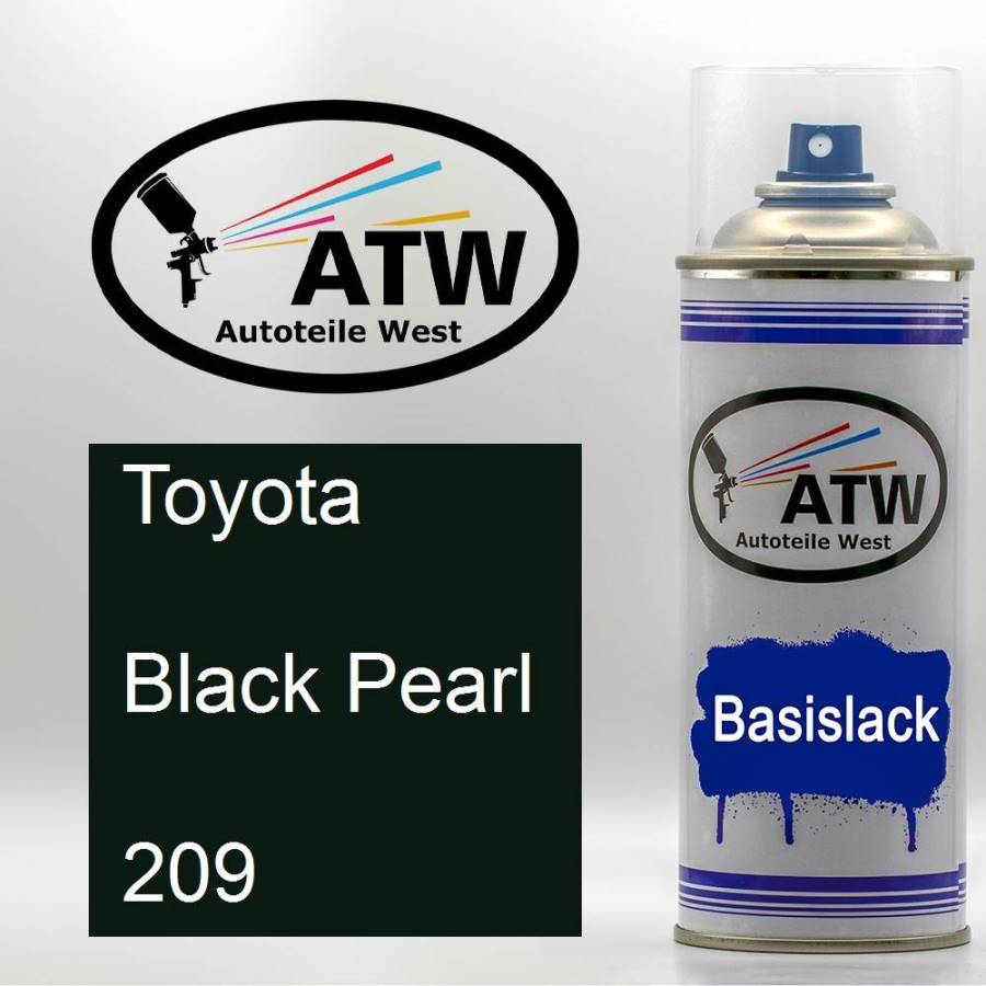 Toyota, Black Pearl, 209: 400ml Sprühdose, von ATW Autoteile West.